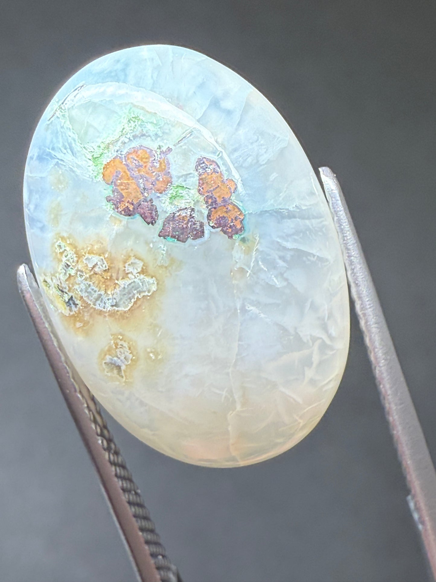0860-2 コッパークリソコーラインカルセドニー 14.96ct