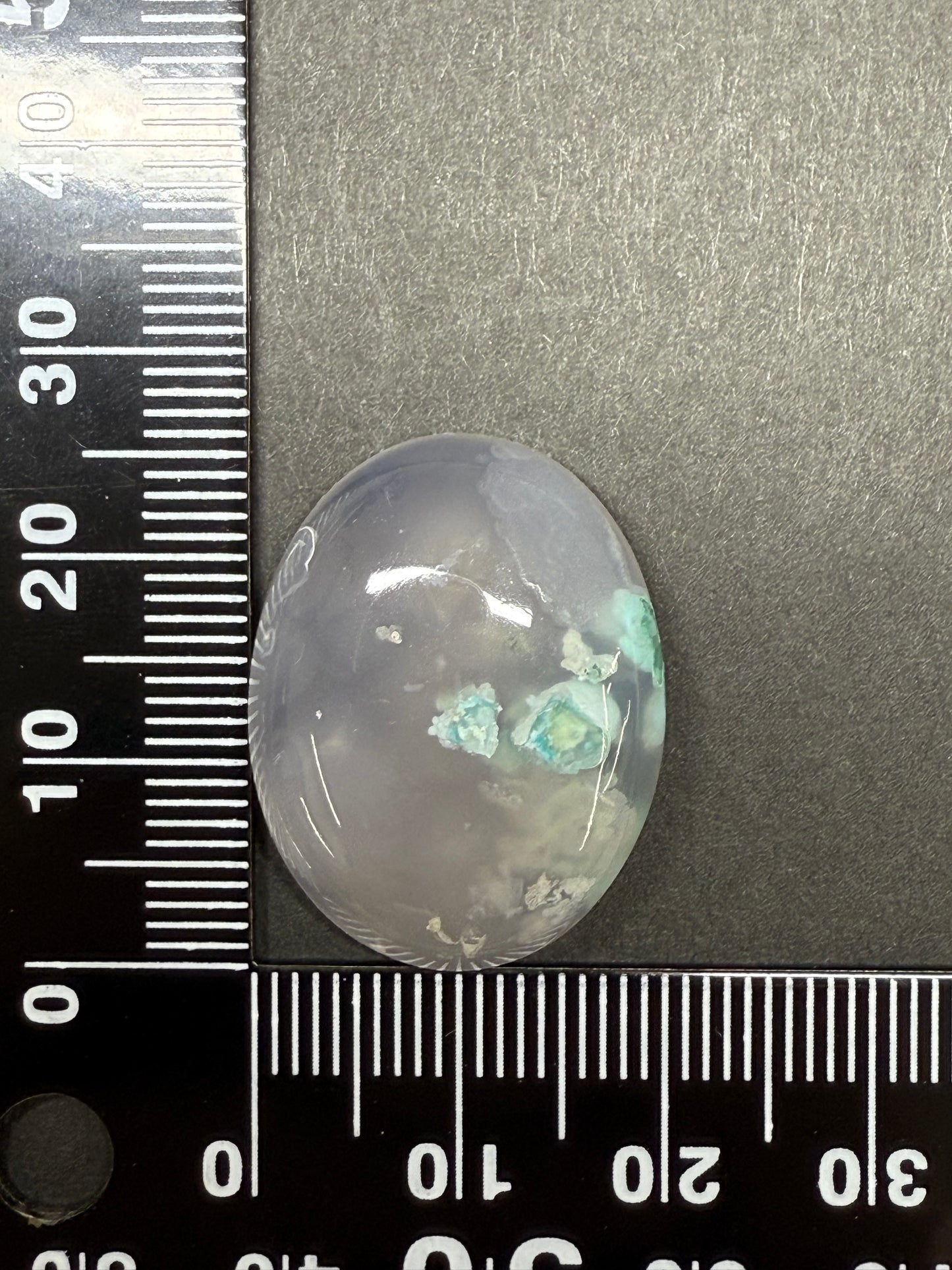 0395 クリソコーラインカルセドニー 31.21ct