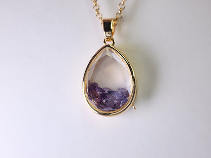 - nui ＆ me - （ぬいとわたし）／ パープル[雫型トップ]