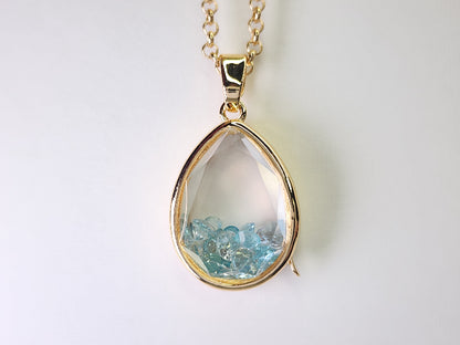 - nui ＆ me - （ぬいとわたし）／ ライトブルー [雫型トップ]