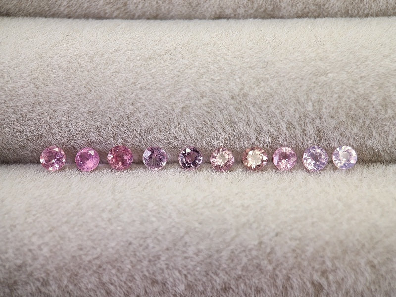 0459-3　ライトピンクスピネル10石セット