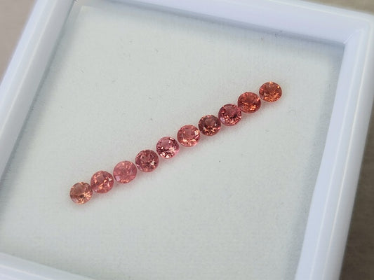 0457-1　オレンジピンクスピネル10石セット