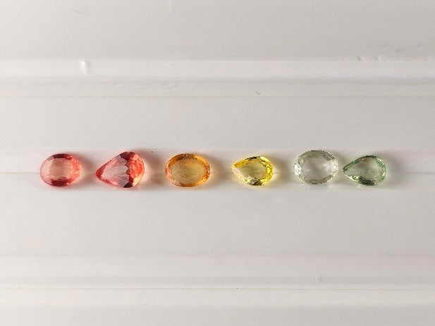 SET-mSA-19　マルチサファイア6石セット　合計1.11ct