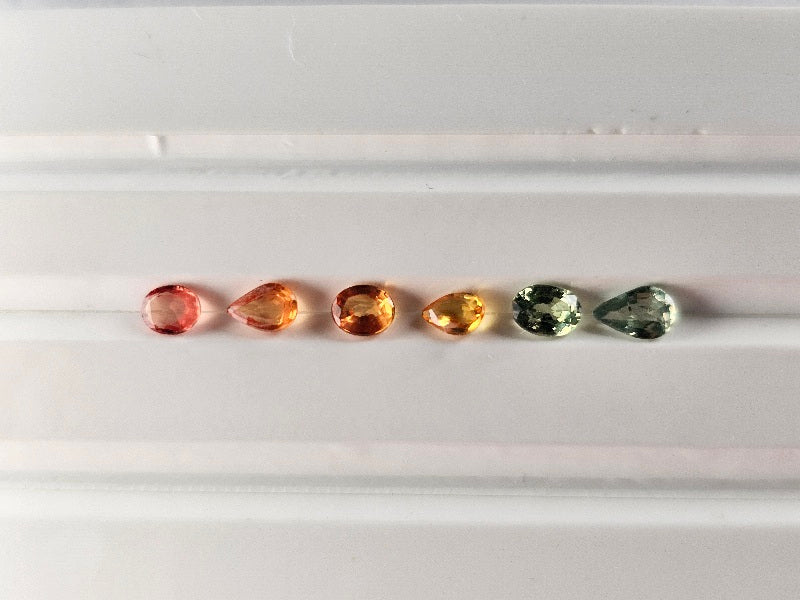 SET-mSA-20　マルチサファイア6石セット　合計1.13ct