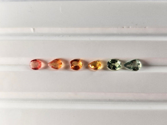 SET-mSA-20　マルチサファイア6石セット　合計1.13ct