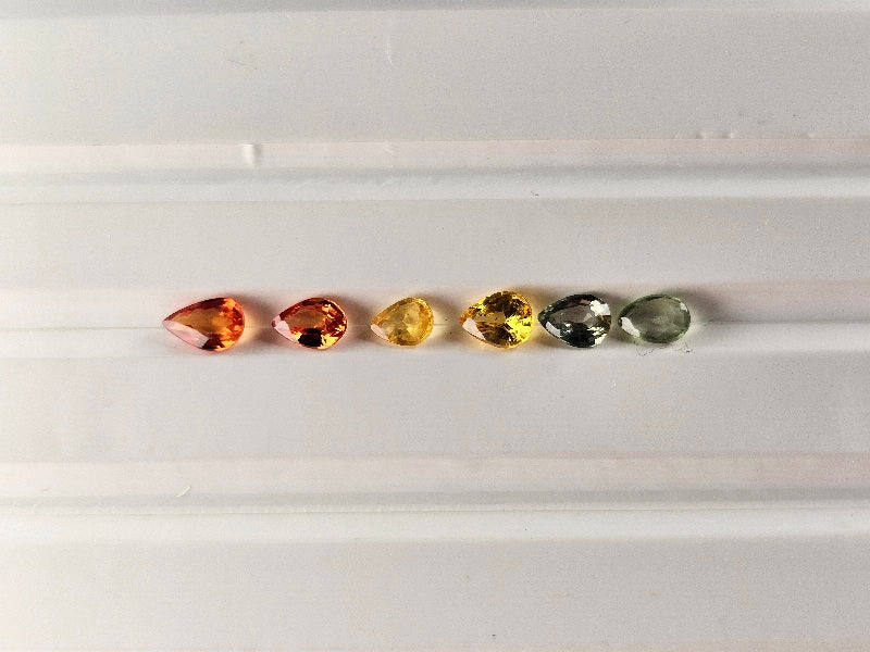 SET-mSA-22　マルチサファイア6石セット　合計1.15ct