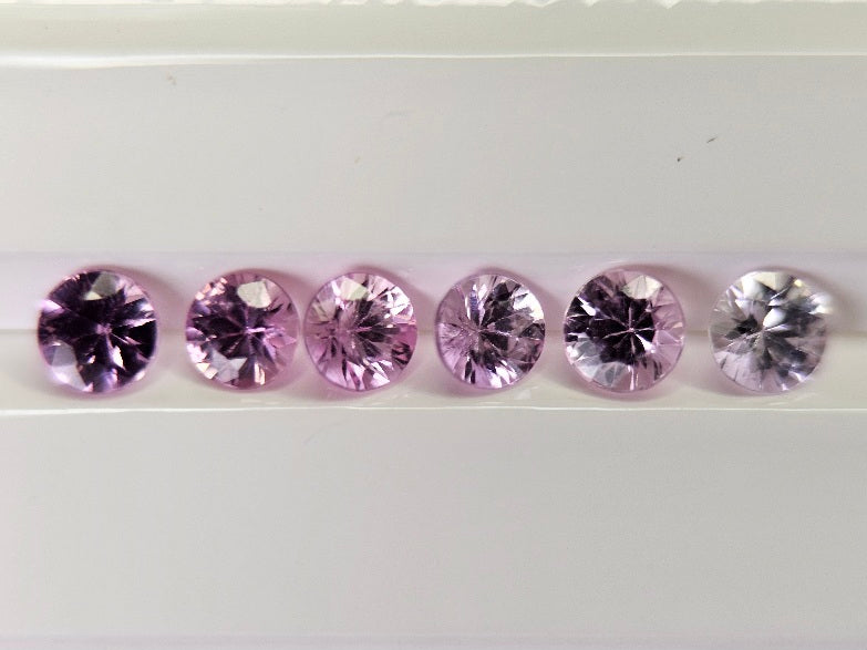 SET6-ｍSA-38　マルチサファイア6石セット　パープルカラーグラデーション