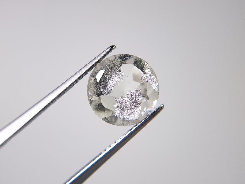 dQ-13　銀箔入り！ダブレットクォーツ　3.42ct