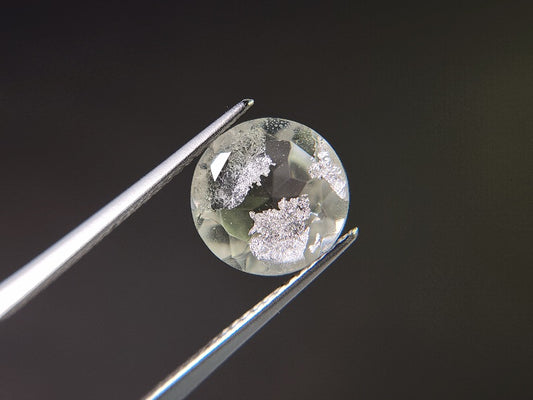 dQ-13　銀箔入り！ダブレットクォーツ　3.42ct