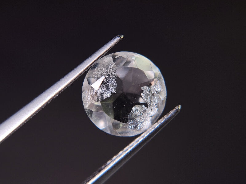 dQ-14　銀箔入り！ダブレットクォーツ　3.42ct