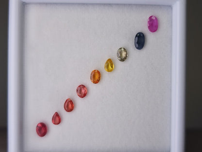 SET9-mSA-17　マルチサファイア9石セット　合計1.79ct