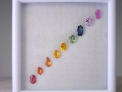 SET9-mSA-18　マルチサファイア9石セット　合計2.04ct