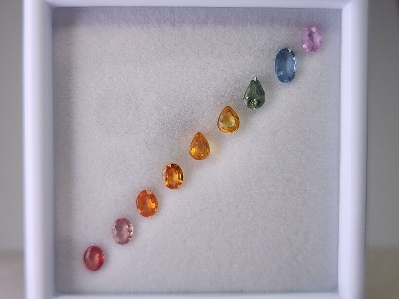 SET9-mSA-19　マルチサファイア9石セット　合計2.06ct