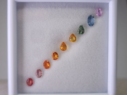SET9-mSA-19　マルチサファイア9石セット　合計2.06ct