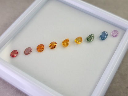 SET9-mSA-19　マルチサファイア9石セット　合計2.06ct