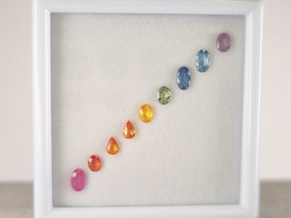 SET9-mSA-20　マルチサファイア9石セット　合計2.12ct