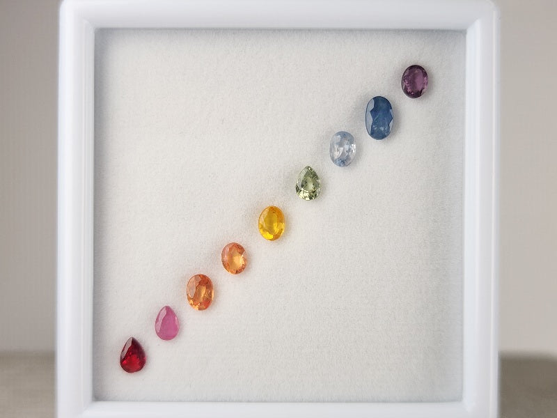 SET9-mSA-22　マルチサファイア9石セット　合計1.99ct