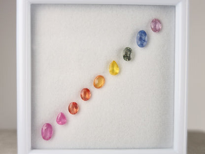 SET9-mSA-23　マルチサファイア9石セット　合計2.32ct