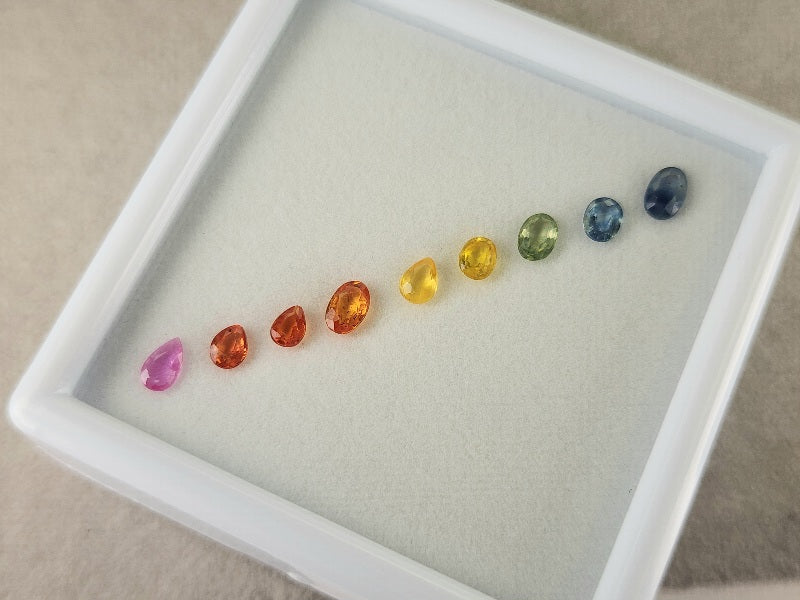 SET9-mSA-21　マルチサファイア9石セット　合計2.02ct