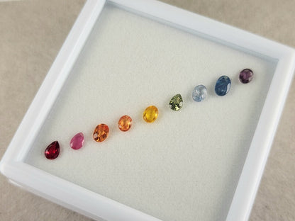 SET9-mSA-22　マルチサファイア9石セット　合計1.99ct