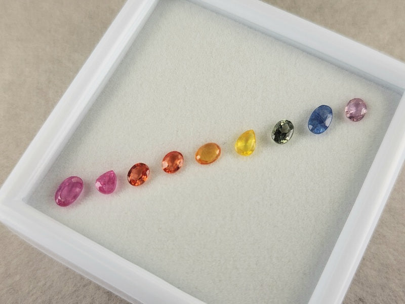SET9-mSA-23　マルチサファイア9石セット　合計2.32ct