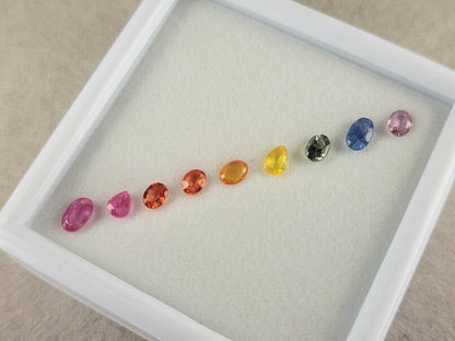 SET9-mSA-23　マルチサファイア9石セット　合計2.32ct
