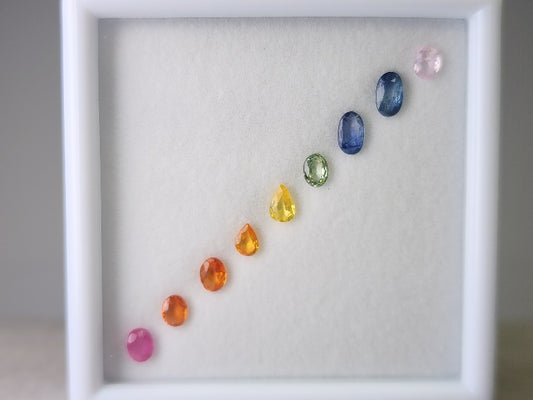 SET9-mSA-26　マルチサファイア9石セット　合計1.89ct