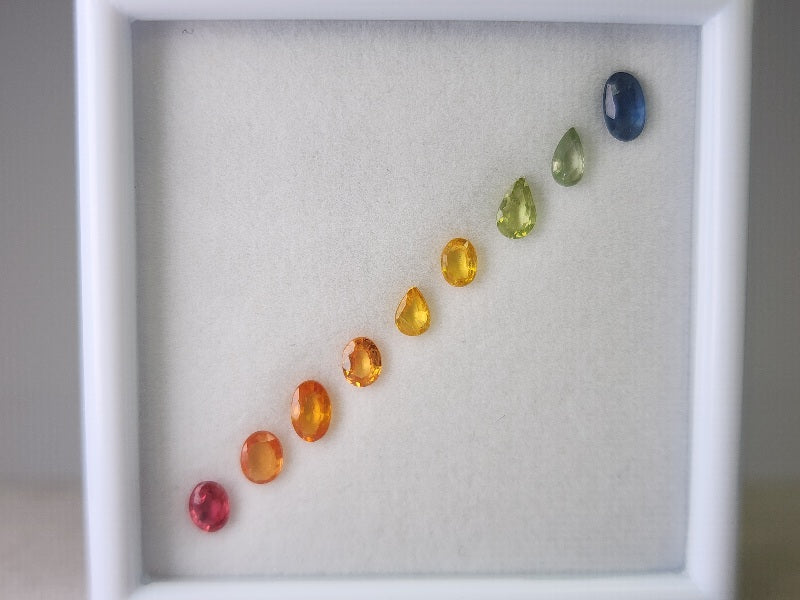 SET9-mSA-28　マルチサファイア9石セット　合計2.03ct
