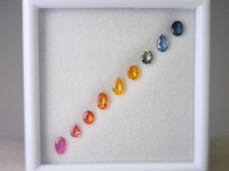 SET9-mSA-29　マルチサファイア9石セット　合計1.97ct
