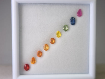 SET9-mSA-30　マルチサファイア9石セット　合計2.07ct