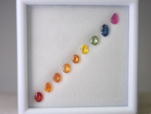 SET9-mSA-30　マルチサファイア9石セット　合計2.07ct