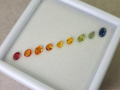 SET9-mSA-28　マルチサファイア9石セット　合計2.03ct