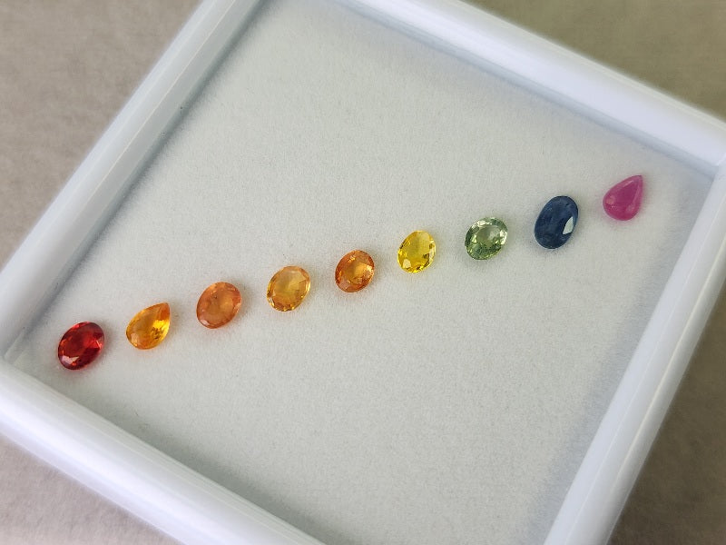 SET9-mSA-30　マルチサファイア9石セット　合計2.07ct