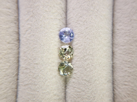 SET3-ZO-5　ゾイサイト3石セット　計1.29ct