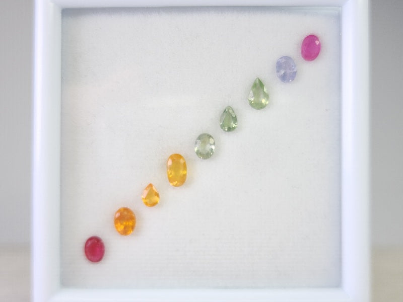 SET9-mSA-31　マルチサファイア9石セット　合計2.02ct