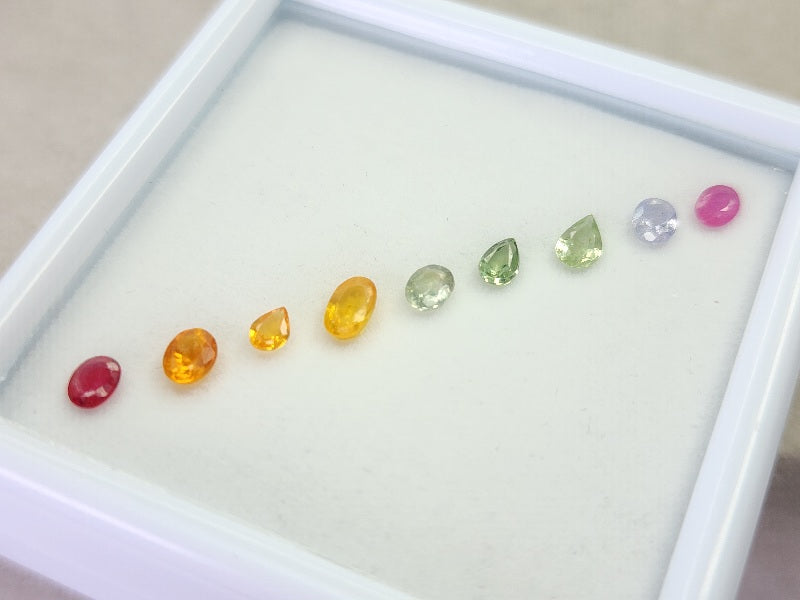 SET9-mSA-31　マルチサファイア9石セット　合計2.02ct