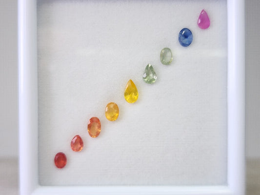 SET9-mSA-32　マルチサファイア9石セット　合計2.03ct