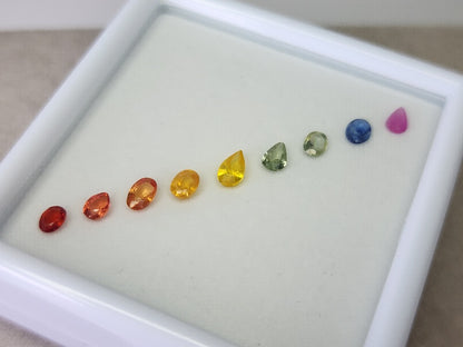 SET9-mSA-32　マルチサファイア9石セット　合計2.03ct