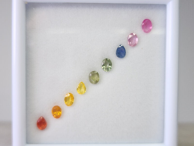 SET9-mSA-33　マルチサファイア9石セット　合計1.84ct