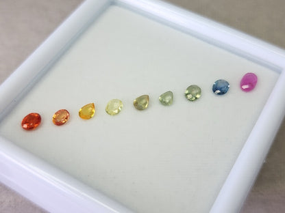 SET9-mSA-34　マルチサファイア9石セット　合計1.82ct