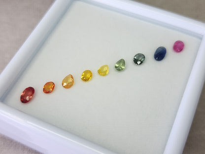SET9-mSA-35　マルチサファイア9石セット　合計2.06ct