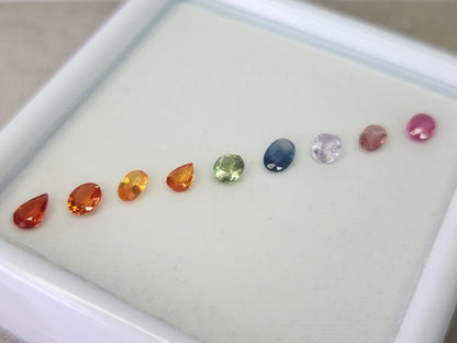SET9-mSA-36　マルチサファイア9石セット　合計1.92ct