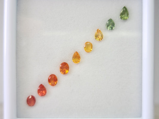 SET9-mSA-37　マルチサファイア9石セット　合計1.84ct