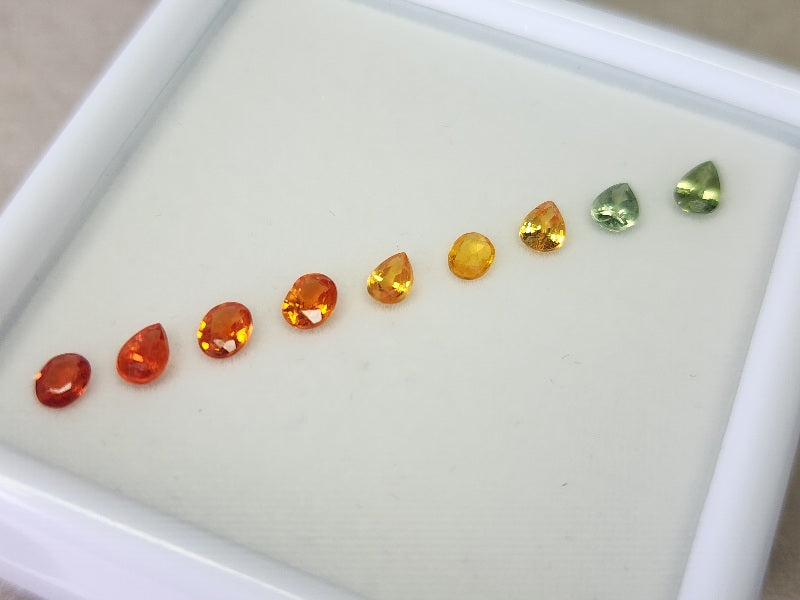 SET9-mSA-37　マルチサファイア9石セット　合計1.84ct