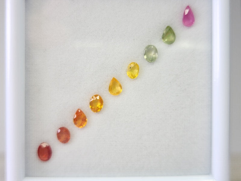 SET9-mSA-38　マルチサファイア9石セット　合計1.94ct