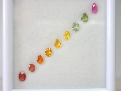 SET9-mSA-38　マルチサファイア9石セット　合計1.94ct
