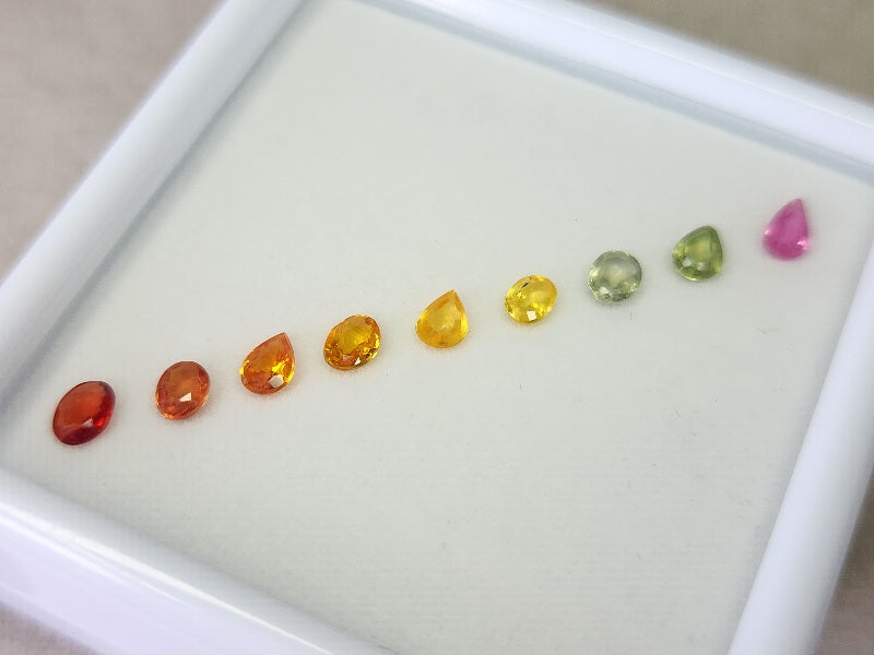 SET9-mSA-38　マルチサファイア9石セット　合計1.94ct