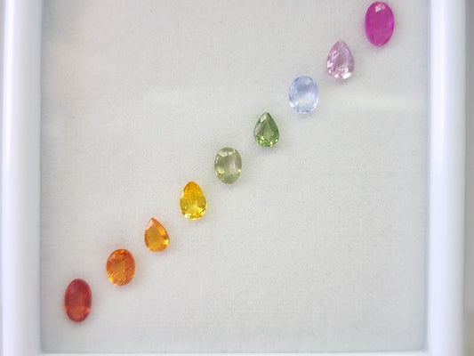 SET9-mSA-39　マルチサファイア9石セット　合計2.11ct