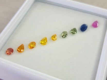 SET9-mSA-40　マルチサファイア9石セット　合計2.13ct