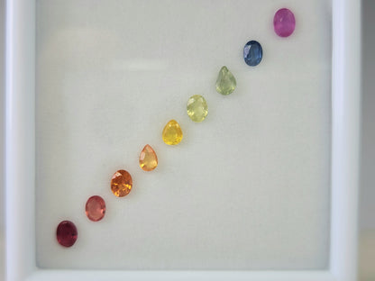 SET9-mSA-41　マルチサファイア9石セット　合計1.68ct